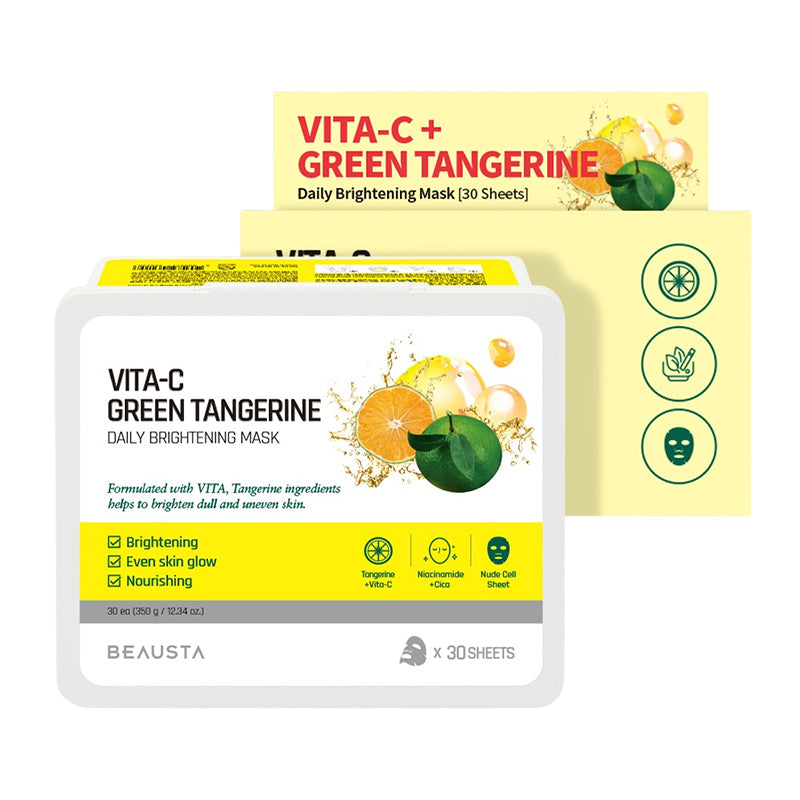 BEAUSTA Cicarecipe Green Tangerine Daily Vita Mask set of 30 pieces