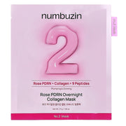 NUMBUZIN  No.2 Rose PDRN Overnight Collagen Mask, 1 piece*37 g