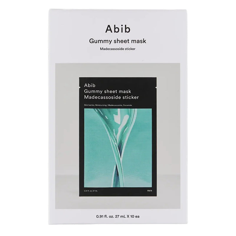 ABIB Gummy Sheet Mask Set Madecassoside Sticker, 27 ml x 10 pcs