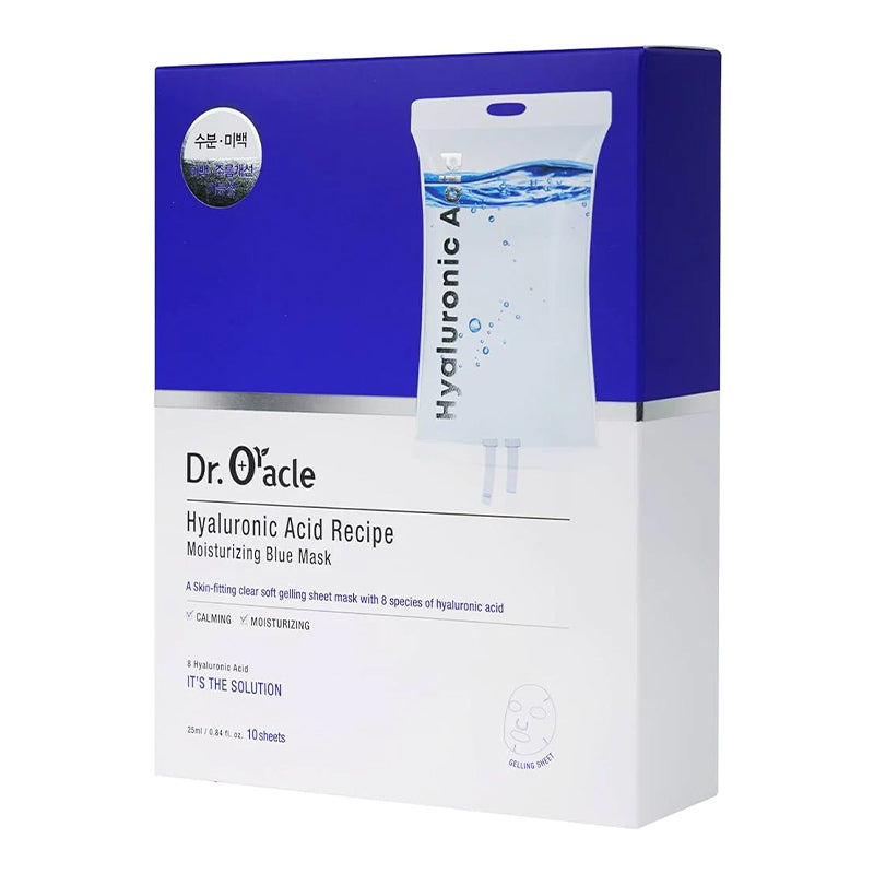 [DR.ORACLE] Hyaluronic Acid Recipe Moisturizing Blue Mask 10 pcs*25 ml