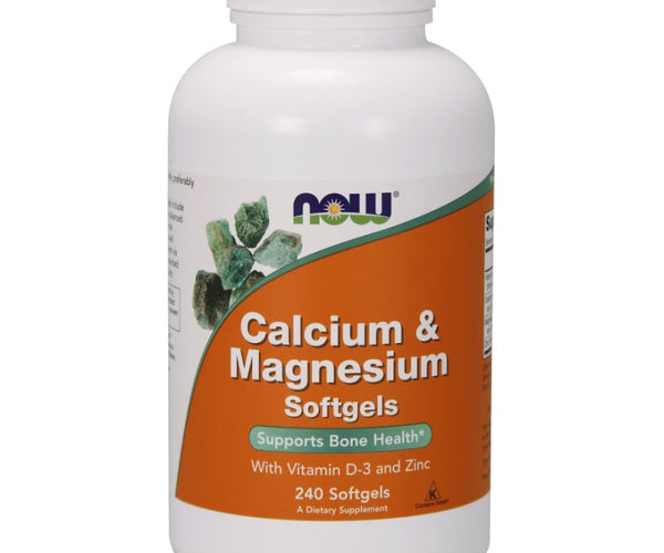 NOW FOODS Kalcis, magnis, vitaminas D3 (240 kapsulių) – Herbora
