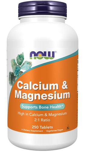 NOW FOODS Kalcis ir magnis - kalcis 500 mg ir magnis 250 mg (250 table ...