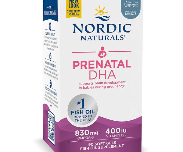 NORDIC NATURALS Prenatal DHA - nearomatizuotas (90 kapsulių) – Herbora