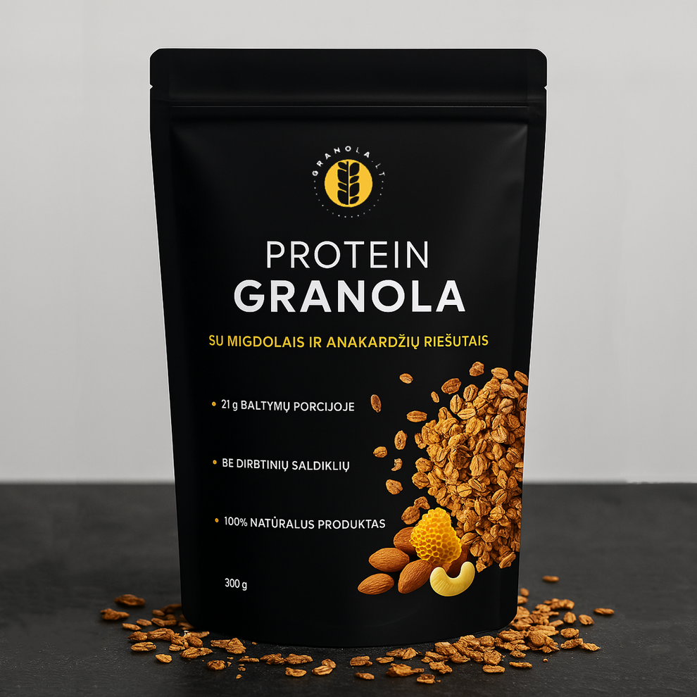 Protein Granola su anakardžių ir migdolų riešutais 300g