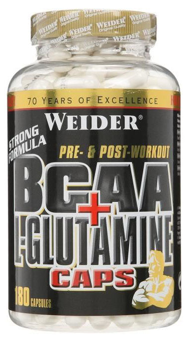 Weider BCAA + L-Glutamine kapsulės sporto papildas