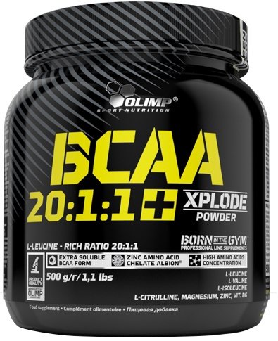 Olimp Nutrition BCAA 20:1:1 Xplode, Cola - 500 g, amino rūgštys sporto papildas