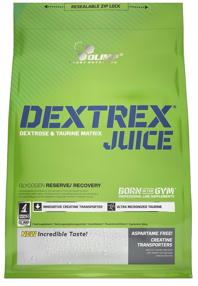 Olimp Dextrex Juice apelsinų pakelis sporto papildas
