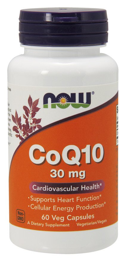 NOW Foods CoQ10, 30mg - 60 kapsulių, sveikatos papildas