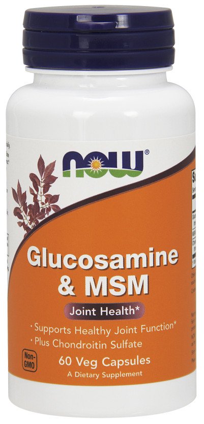 NOW Foods Glucosamine & MSM - 60 kapsulių