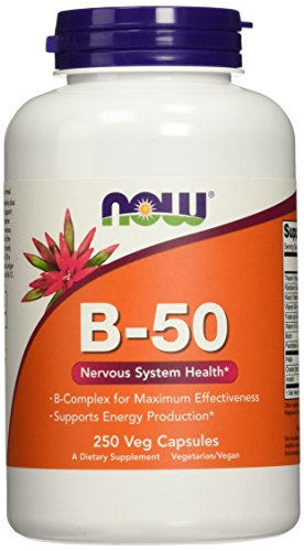 NOW Foods Vitamin B-50 maisto papildas, 250 kapsulių, nervų sistemai, vitaminų kompleksas