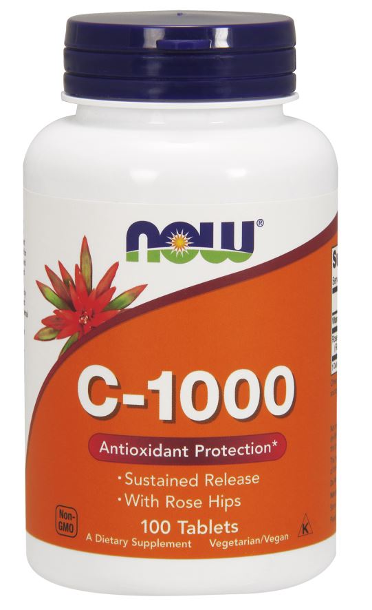 NOW Foods Vitamin C-1000 su rožių žiedais - maisto papildas