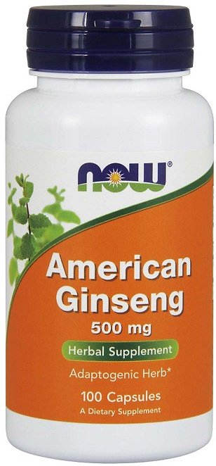 NOW Foods American Ginseng, 500mg - 100 kapsulių