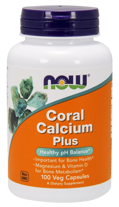 NOW Foods Coral Calcium Plus - 100 kapsulių