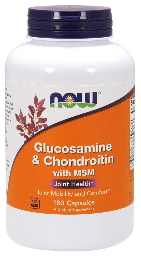 NOW Foods Glucosamine & Chondroitin with MSM - 180 kapsulių