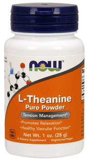 NOW Foods L-Theanine, Pure Powder - 28 gramų