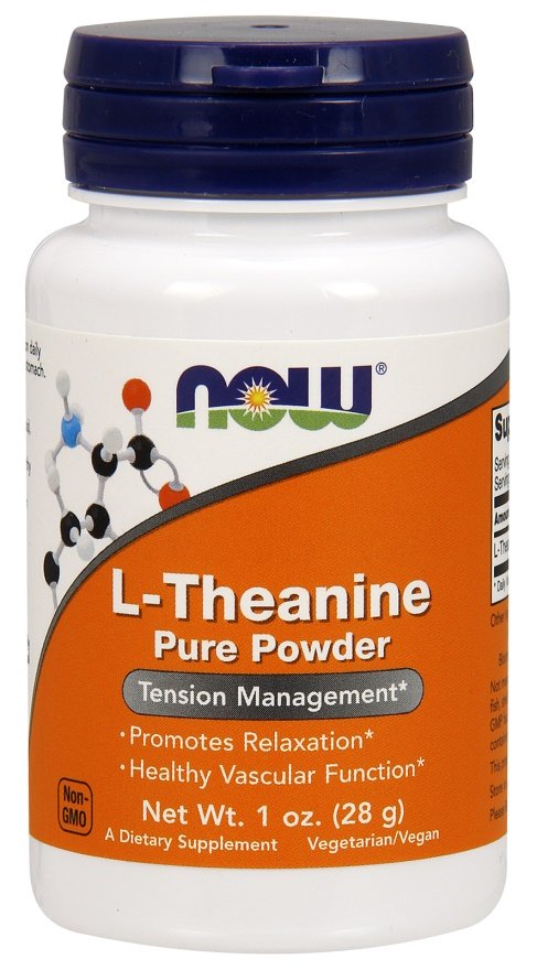 NOW Foods L-Theanine, Pure Powder - 28 gramų
