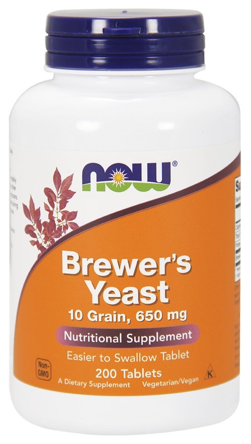 NOW Foods Brewer's Yeast, Tablets - 200 tablečių