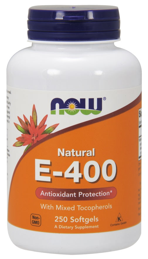 NOW Foods Vitamin E-400 natūralus maisto papildas kapsulės
