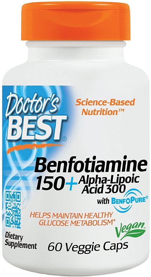 Maisto papildas Benfotiamine 150 + Alpha-Lipoic Acid 300, veganiškos kapsulės