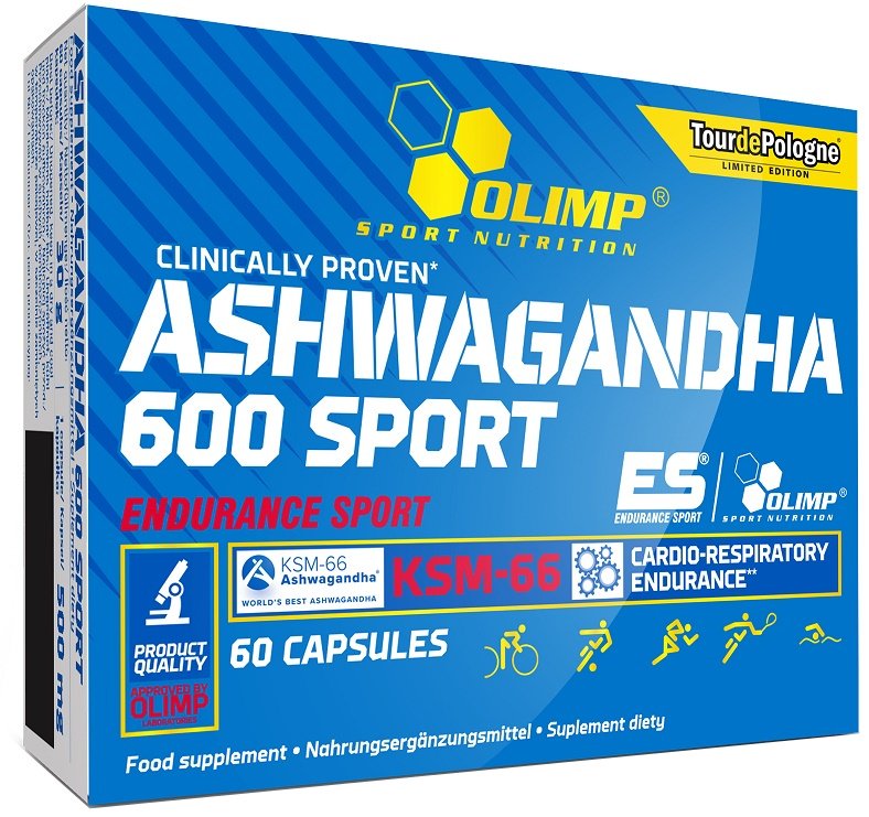 Olimp Ashwagandha 600 Sport kapsulės sporto papildas