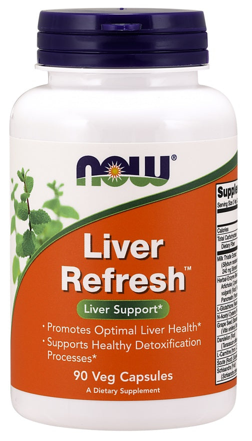 NOW Foods Liver Refresh - 90 kapsulių, maisto papildas kepenų sveikatai