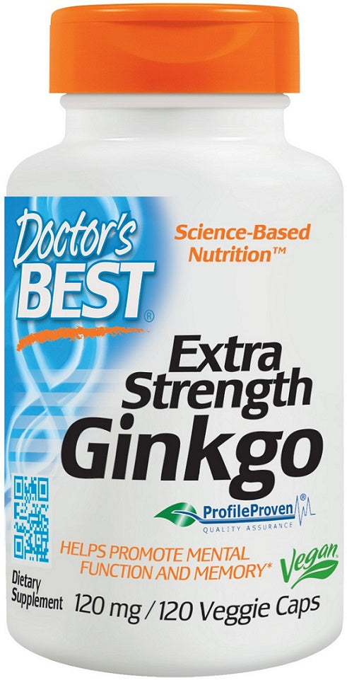 Doctor's Best Extra Strength Ginkgo, 120mg - 120 kapsulių