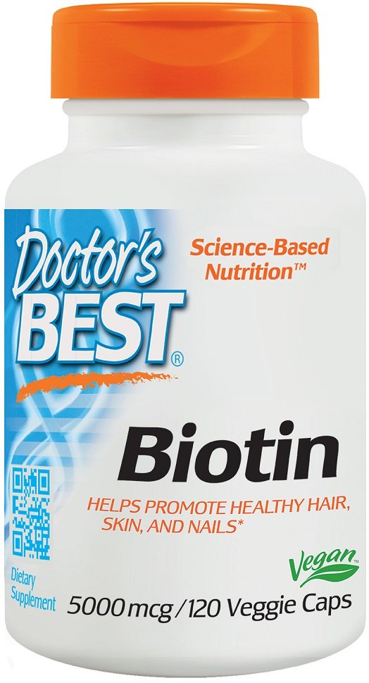Doctor's Best Biotin, 5000mcg - 120 kapsulių