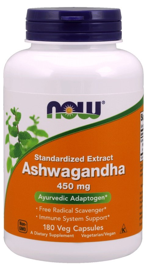 NOW Foods Ashwagandha ekstraktas, 450mg, 180 kapsulių
