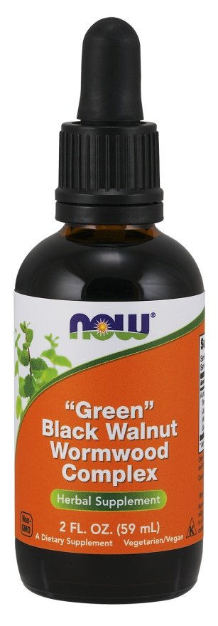 NOW Foods žalias juodųjų graikinių riešutų ir arklio asių kompleksas, 59 ml