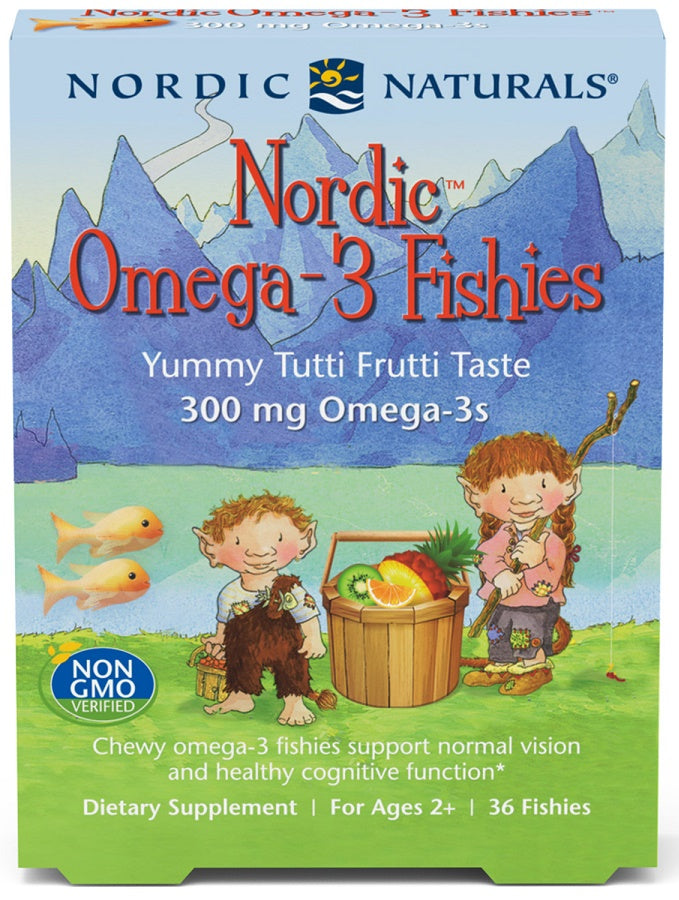 Nordic Naturals Omega-3 Fishies, 300mg, vaikų maisto papildas
