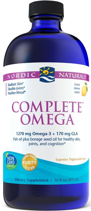 Nordic Naturals Complete Omega, 1270mg Lemon - 473 ml, maisto papildas