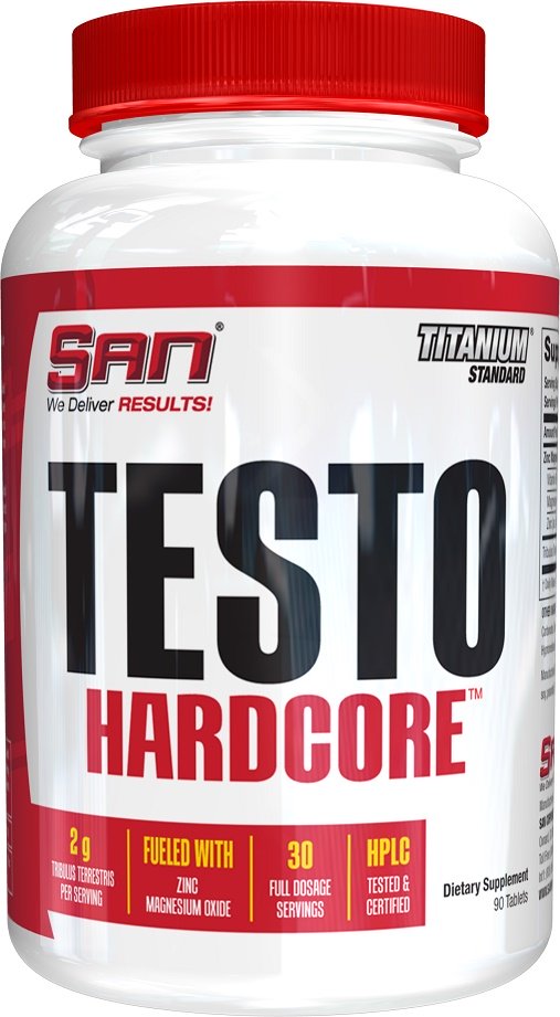 SAN Testo Hardcore maisto papildas, 90 tablečių, vyrų testosterono palaikymas