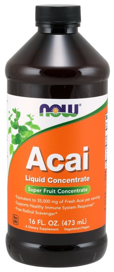 NOW Foods Acai skystas papildas, 473 ml