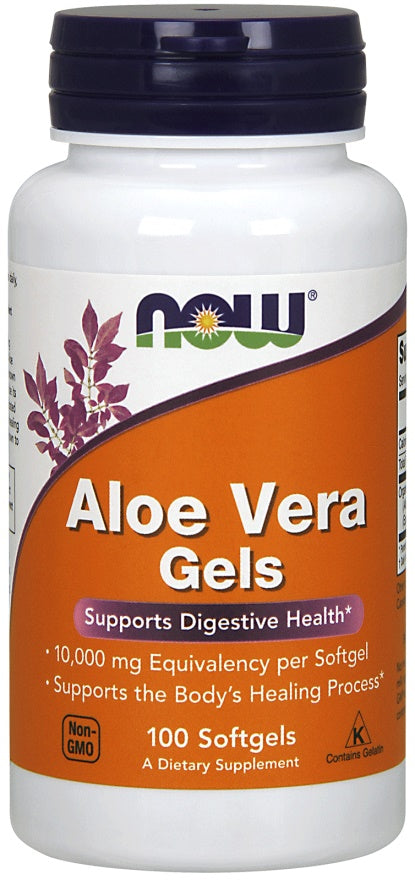 NOW Foods Aloe Vera Gels - 100 kapsulių, sveikatos papildas