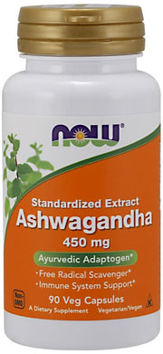 NOW Foods Ashwagandha ekstraktas, 450mg, 90 kapsulių