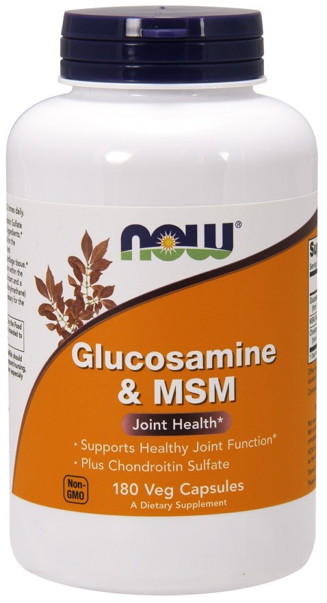 NOW Foods Glucosamine & MSM - 180 kapsulių