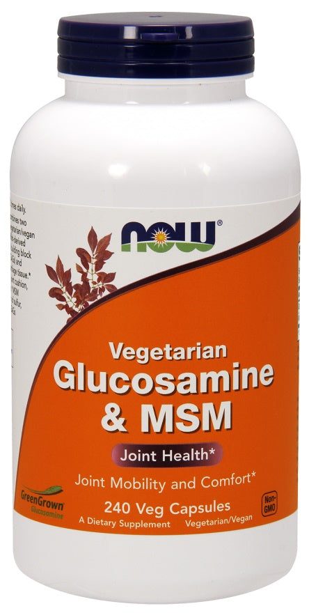 NOW Foods Glucosamine & MSM Vegetarian - 240 kapsulių
