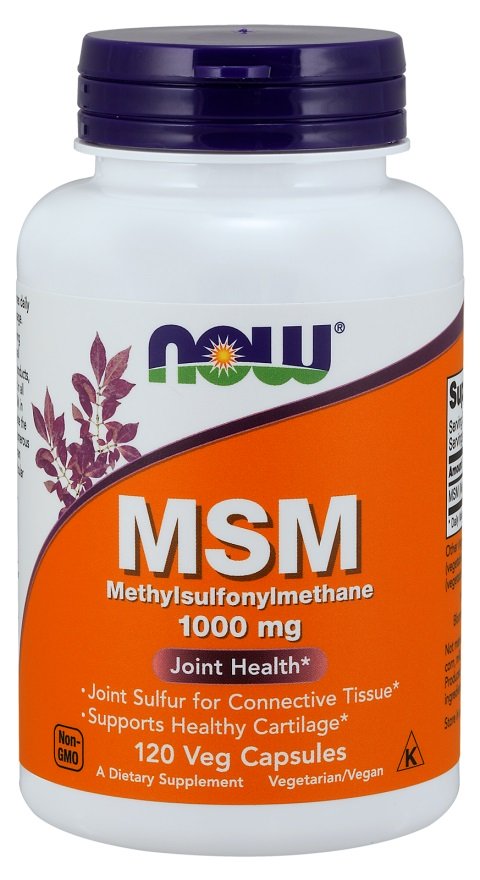 NOW Foods MSM Methylsulphonylmethane, 1000mg - 120 kapsulių