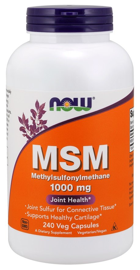 NOW Foods MSM Methylsulphonylmethane, 1000mg - 240 kapsulių
