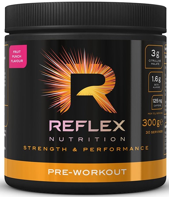 Reflex Nutrition Pre-Workout, Fruit Punch - 300 g, sporto papildas