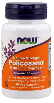 NOW Foods Policosanol, 20mg - 90 kapsulių, cholesterolio palaikymas