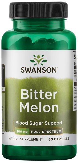 Swanson Bitter Melon, 500mg - 60 kapsulių, sveikatos papildas