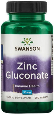 Swanson cinko gliukonato, 30mg, 250 tablečių, maisto papildas