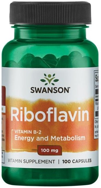 Swanson Riboflavin Vitamin B-2, 100mg - 100 kapsulių