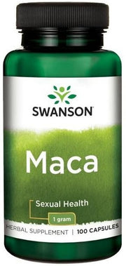 Swanson Maca, 500mg - 100 kapsulių, maisto papildas, libido ir seksualinei sveikatai