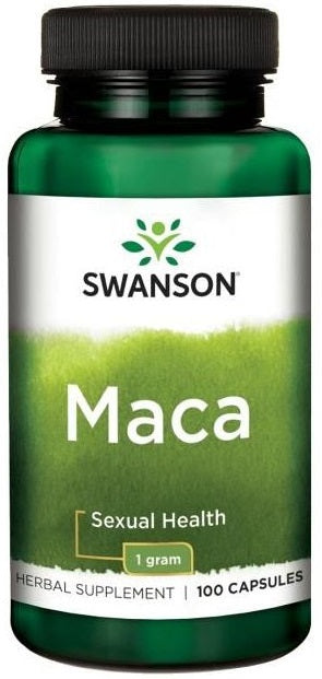 Swanson Maca, 500mg - 100 kapsulių, maisto papildas, libido ir seksualinei sveikatai