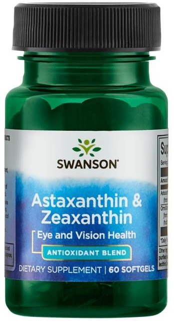 Swanson Astaxanthin Zeaxanthin kapsulės