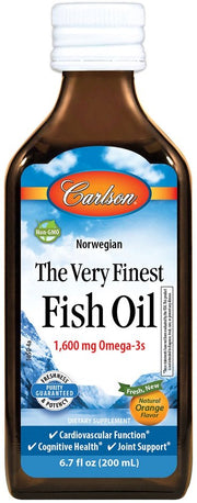 Carlson Fish Oil natūralus citrinos skonis, 200 ml
