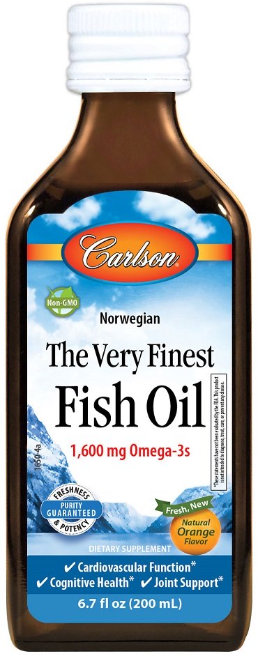 Carlson Fish Oil natūralus citrinos skonis, 200 ml