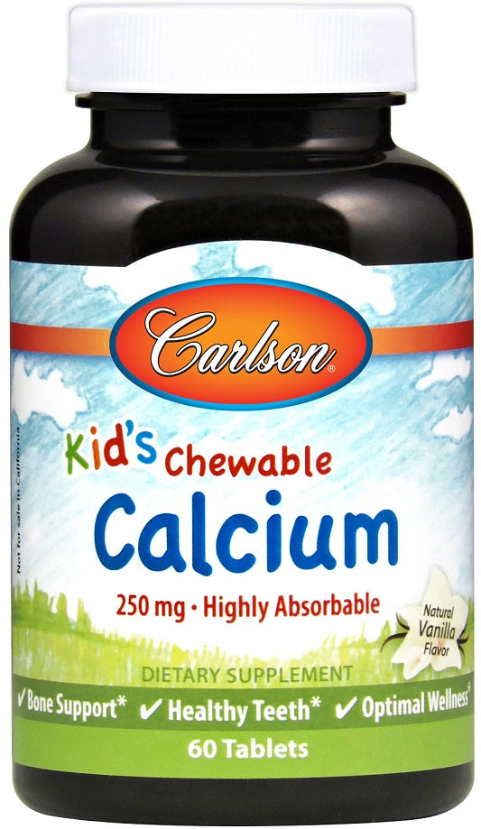 Carlson Labs vaikų kalcis tabletes